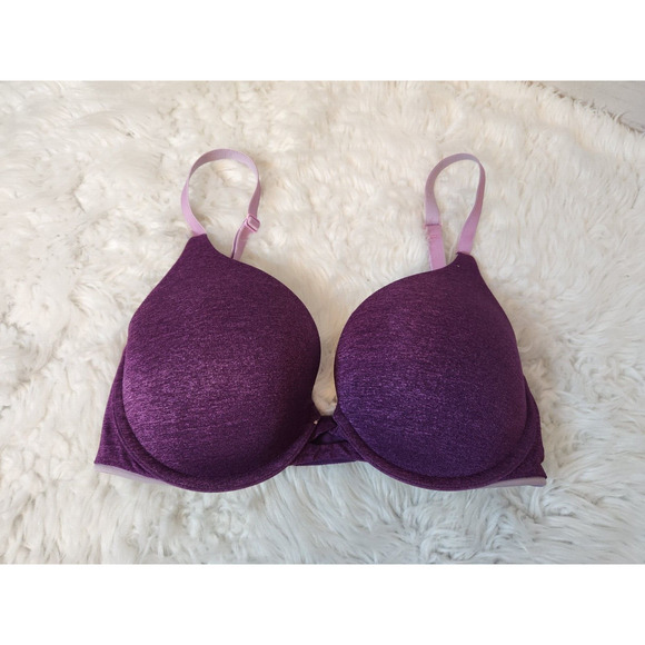Victoria Secret Women's Purple Padded Perfect Coverage Bra‎ Size 32DD - Picture 1 of 3
